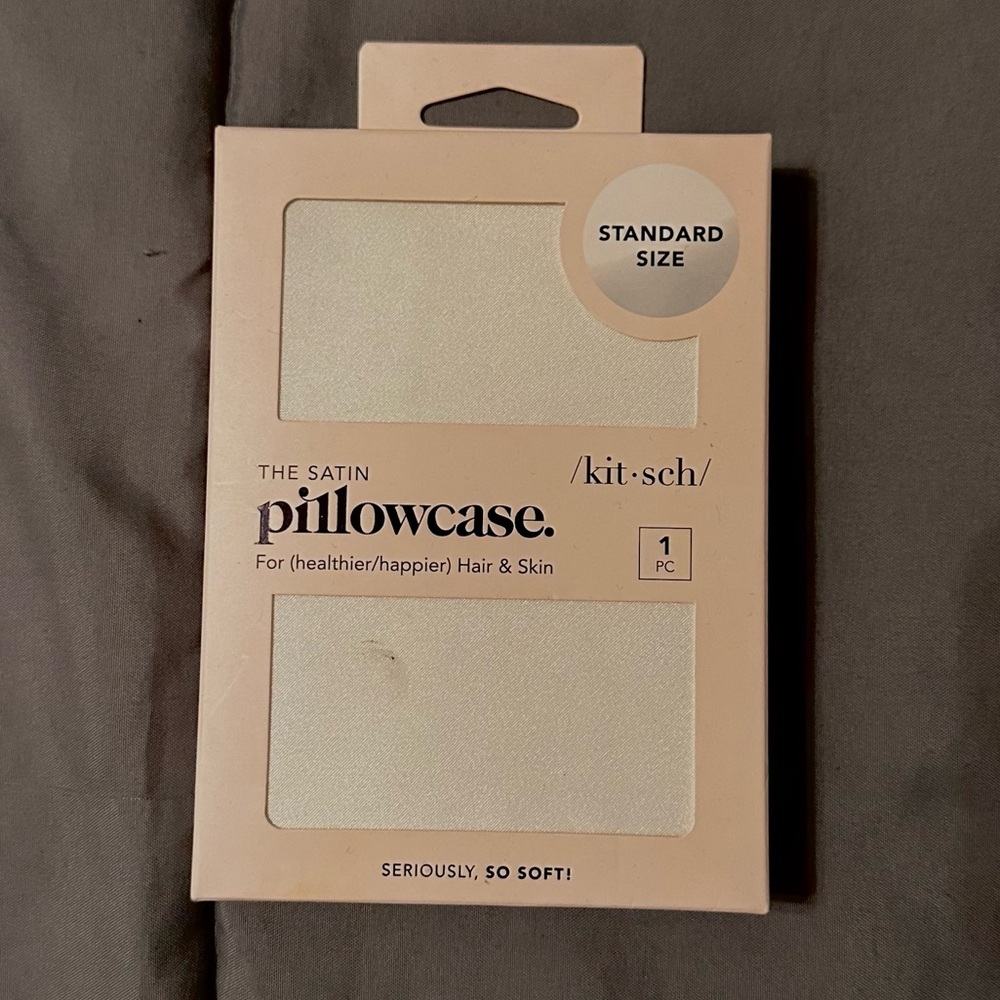 The satin pillow case